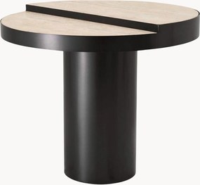 Mesa de apoio redonda com tampo de travertino Excelsior