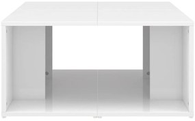 Mesas de centro 4pcs derivados de madeira branco brilhante