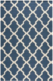 Tapete de lã artesanal de pelo curto Ava