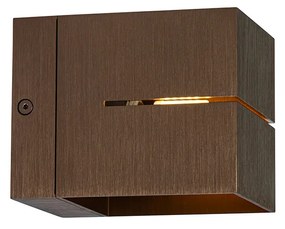 LED Conjunto de 2 Apliques Inteligentes Bronze Escuro 9,7 cm Incl. Wifi G9 - Transfer Groove Moderno