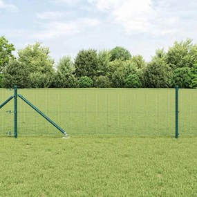 vidaXL Cerca de Fio Soldado com 13 Estacas Verdes 0.4x50 m de Aço