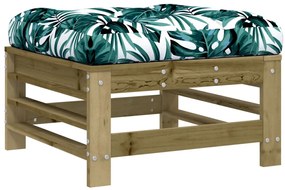 3 pcs conjunto lounge de jardim c/ almofadões pinho impregnado