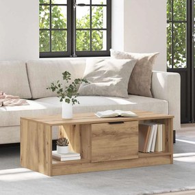 vidaXL Mesa de centro carvalho artisiano 100 x 50 x 36 cm