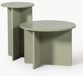 Conjunto de 2 - mesa de apoio verde/cinza Ronny