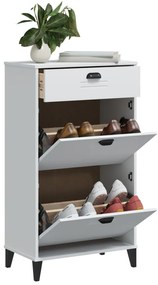 vidaXL Sapateira VIKEN derivados de madeira branco