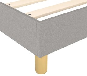 Cama com molas/colchão 90x200 cm tecido cinza-claro