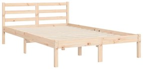 Estrutura de cama com cabeceira 120x200 cmmadeira maciça