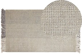 Tapete de lã cinzenta 80 x 150 cm TEKELER Beliani