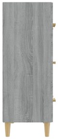 Aparador 70x34x90 cm madeira processada cor cinzento sonoma