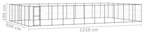 Canil de exterior 79,86 m² aço