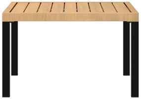 Mesa de centro para jardim 65x65x40 cm alumínio preto