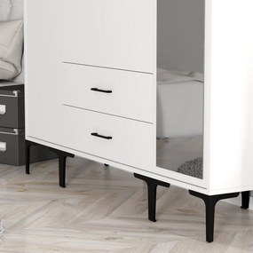 Roupeiro Kumsal STR – Branco – 160x47,5x201,4 cm