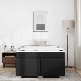 vidaXL Estrutura da Cama Preto 120 x 200 cm Couro sintético