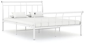 325040 vidaXL Estrutura de cama em metal 140x200 cm branco
