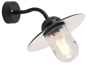 LED Candeeiro de parede exterior inteligente preto IP44 com WiFi A60 - Munich Industrial