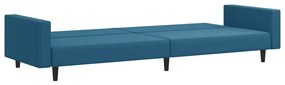 2 pcs conjunto de sofás veludo azul