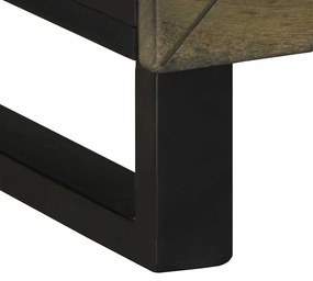 Móvel de TV 70x33x46 cm madeira de mangueira maciça preto