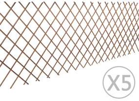Cerca em treliça salgueiro 5 pcs 180x90 cm