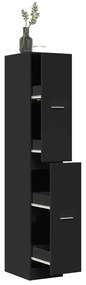 Armário boticário 30x41x174,5 cm derivados de madeira preto