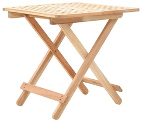 Mesa de apoio dobrável madeira de nogueira maciça 50x50x49 cm