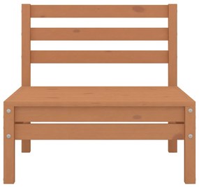 8 pcs conjunto lounge de jardim pinho maciço castanho mel