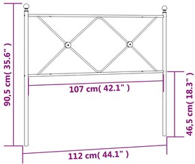 Cabeceira de cama 107 cm metal preto