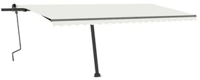 Toldo retrátil manual independente 500x300 cm cor creme