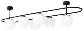 Candeeiro de Teto Abakus – Preto e Branco – 124 x 40 cm