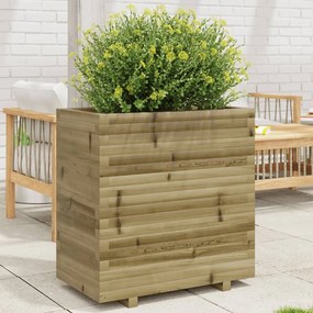 Vaso/floreira de jardim 70x40x72,5 cm madeira pinho impregnada