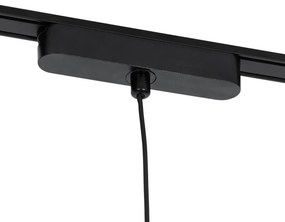 Candeeiro Pendente Moderno Preto para Sistema de Trilho Monofásico com LED Incluído - Magnetic Lance Moderno