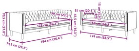 2 pcs conj. de sofás chesterfield com rolos veludo cinza-escuro