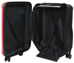 Mala Dobrável Casco Duro 24'' Vermelha 43x27x66 cm ABS