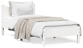 vidaXL Cama sem colchão 90x200 cm madeira de pinho maciça branco