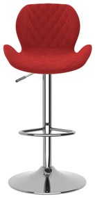 Bancos de bar 2 pcs veludo vermelho tinto