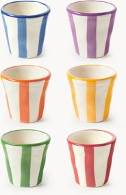 Chávenas de café expresso artesanais Righe, conjunto de 6