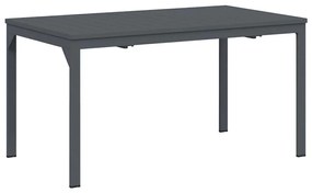 Conjunto de jantar para o jardim 9 pcs Preto Grande Metal