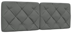 Estrutura de cama sem colchão 120x200 cm tecido cinzento-escuro