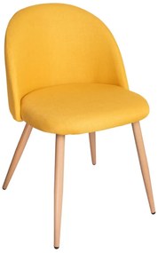 Conjunto Secretária Kecil e Cadeira Vint Tela - Amarelo