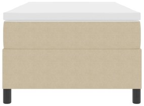 Cama com Box Spring com Colchão Verde Claro Cinza 90x200 cm Tecido de