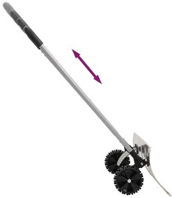 Pá de neve com pega extensível lâmina 61 cm aço prateado
