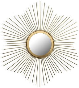 Espelho de Parede Dourado Cristal Metal (1,2 X 50 X 50 cm)