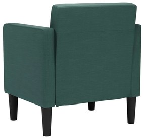 Poltrona com apoio de braços 53 cm tecido verde-escuro