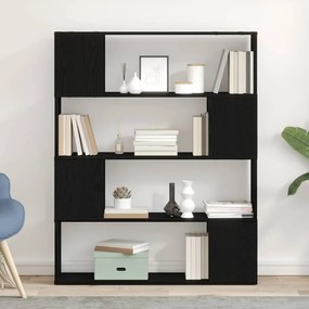 Estante vidaXL Preta Carvalho 100x24x124 cm Madeira de Engenharia