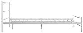 Estrutura de cama em metal branco 140x200 cm