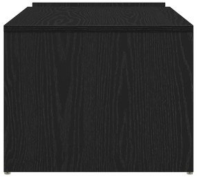 Mesa de Centro vidaXL Preta Carvalho 90x45x35 cm em Madeira de Engenha