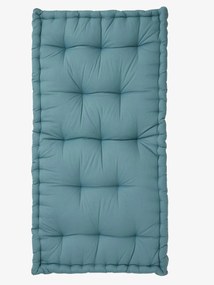 Colchão para o chão estilo futon azul medio liso