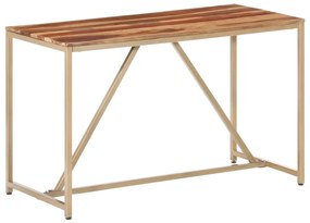vidaXL Mesa de jantar 120x60x76 cm madeira maciça