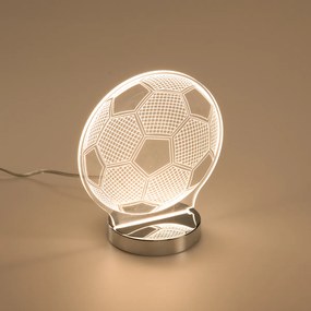 Candeeiro de mesa Neon transparente com LED dimmer - Soccer Design