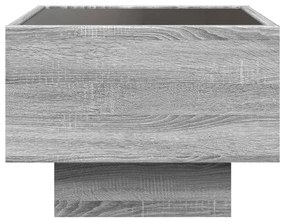 Mesa de cabeceira c/ LED Infinity 40x40x30 cm cinzento sonoma
