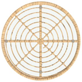 5 pcs conjunto de jantar p/ jardim vime PE